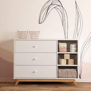 Teen Central Park 3 Drawer Dressers with Shelves - dadada baby - 1 of 4