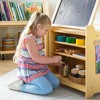 Guidecraft Kids Desk to Easel Art Cart - Natural: 3-in-1 Wood Art Easel & Craft Activity Table, Chalkboard, Paper Roller, Paint Cups & Storage Bins - 4 of 4