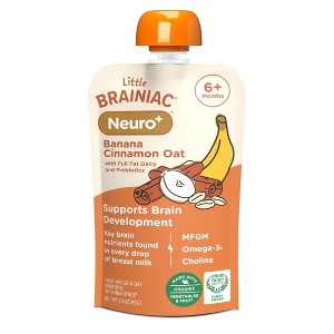 Brainiac Kids Neuro+ Oats and Prebiotics Banana Cinnamon Baby Food - 3.5oz - 1 of 4
