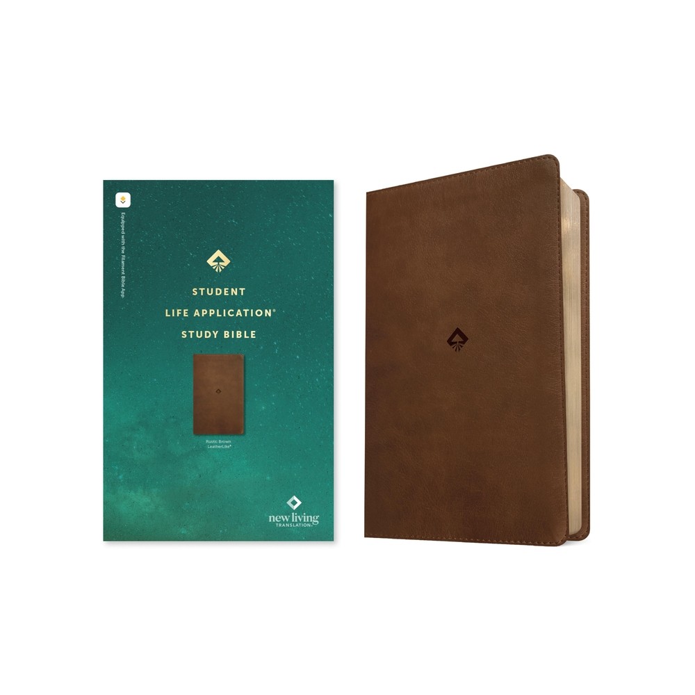 NLT Student Life Application Study Bible, Filament Enabled (Leatherlike, Rustic Brown, Red Letter) - by New Living Translation (Leather Bound)