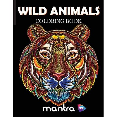 Wild Animals Coloring Book - by  Mantra (Paperback)