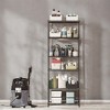 6-Tier Wire Shelving Unit - Kitchen Metal Shelves Storage Rack with Adjustable Shelves, Shelf Liners, 8 Hooks, 11.4 x 23.2 x 63 Inches, Black - 3 of 4
