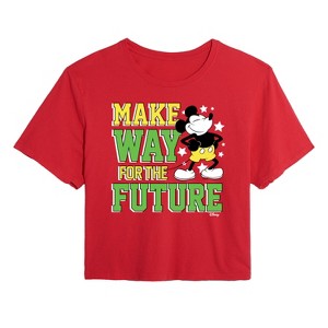 Women's - Disney - Make Way For The Future Cropped Graphic T-Shirt - 1 of 4