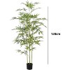 6ft Artificial Bamboo Tree in Pot w/ Lifelike Trunk & Silk Leaves - Tall Fake Greenery for Home/Office/Restaurant Indoor/Outdoor Decor - 4 of 4