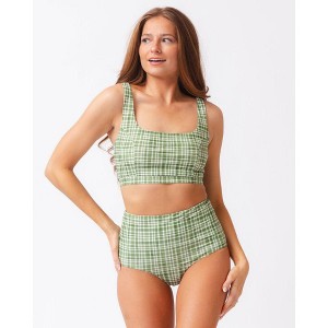 Forage Floral / Fern Gingham Reversible Ultra High-Waist Bottom - 1 of 4