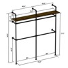 AZL1 Life Concept Garment Rack Industrial Pipe Wall Mounted with Durable Shelves Heavy Duty for Walk in Closet Wardrobe, Black, 45"*15"*5.47" - 3 of 4