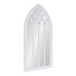 24" x 48" Winn Wood Framed Arch Decorative Wall Mirror White - Kate & Laurel All Things Decor