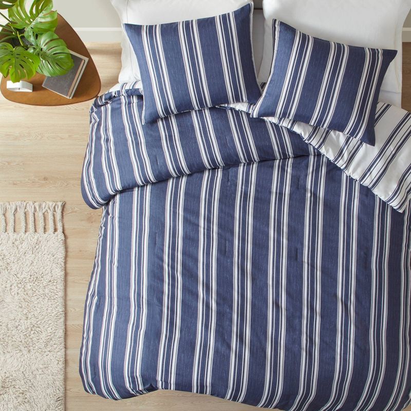Intelligent Design 3pc Avery Striped Reversible Comforter & Sham Set, 1 of 17