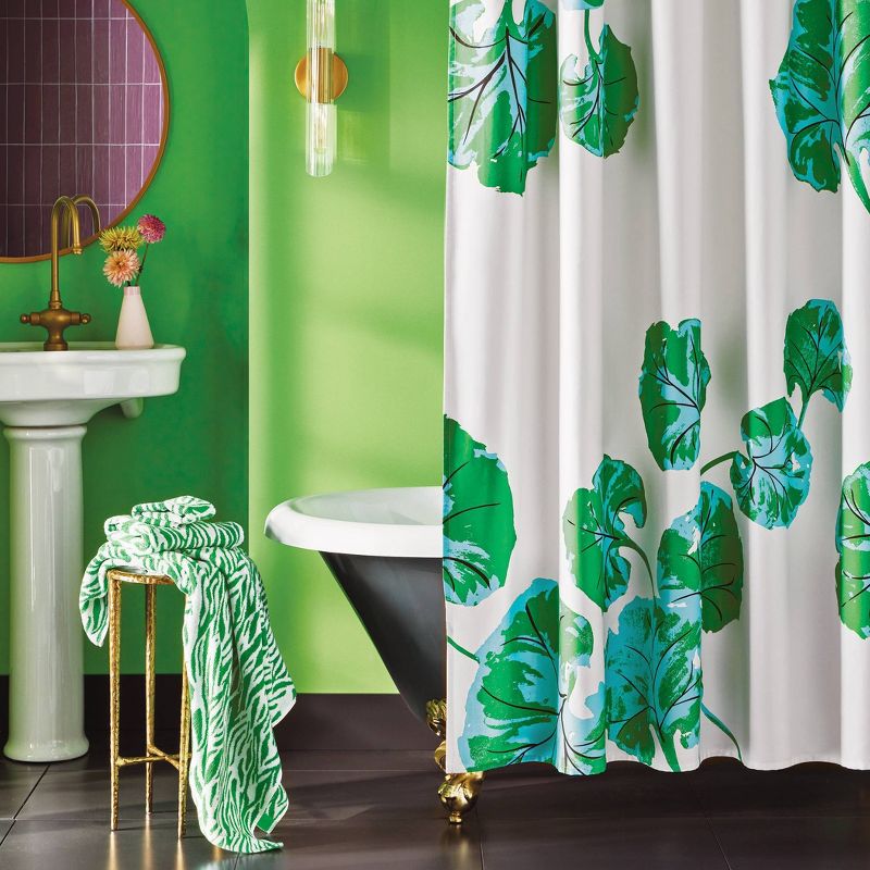 Geranium Leaf Green Shower Curtain Blue - DVF for Target, 2 of 4