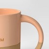 14oz Stoneware Mom Dipped Clay Mugs Peach - Room Essentials™ - 3 of 3