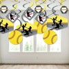 Big Dot of Happiness Grand Slam - Fastpitch Softball - Birthday Party or Baby Shower Hanging Decor - Party Decoration Swirls - Set of 40 - 3 of 4