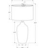 Monarch Specialties Lighting 27inchH Table Lamp Grey Ceramic Beige Shade Contemporary - 4 of 4