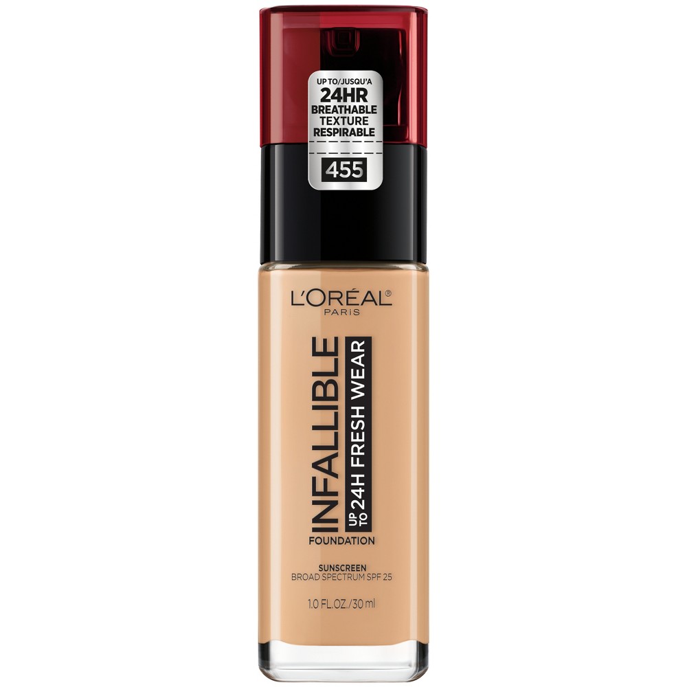Photos - Other Cosmetics LOreal L'Oreal Paris Infallible 24HR Fresh Wear Foundation with SPF 25 - 455 Natu 