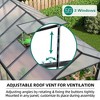 Gulches 8x14FT Walk in Polycarbonate Greenhouse Raised Base Anchor Windproof Aluminum Heavy Duty Drainage All Season Outdoor Backyard - 3 of 4
