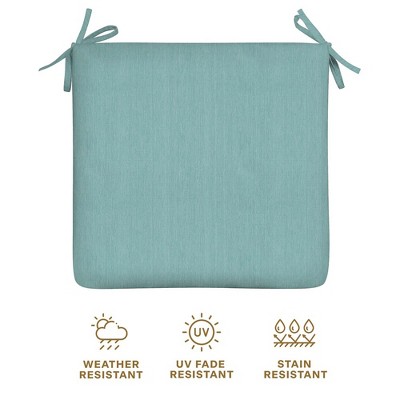 Coastal Blue Textured Outdoor Chair Cushions Set