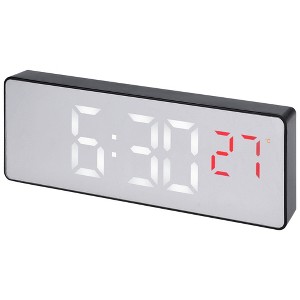 Unique Bargains Digital Temperature Dimmable Triple Corded Electric Alarm Clock - 1 of 4
