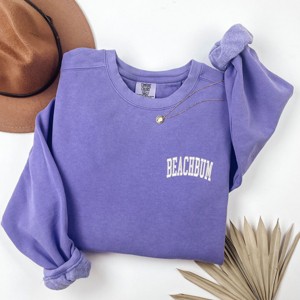 Simply Sage Market Embroidered Beachbum Garment Dyed Sweatshirt - 1 of 4