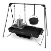 Petromax Portable Fire Pit, Outdoor Raised Fire Trough, Firepit to Grill Bake Cook Roast BBQ, for Camping and Backpacking, Steel, 44.8 in - 4 of 4