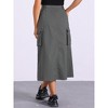 INSPIRE CHIC Women's Midi Trendy Y2K Zip High Waisted Straight Long Skirt - 3 of 4