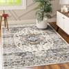 5x7 Area Rug, Machine Washable Rugs for Bedroom, Vintage Distressed Accent Rug, Stain Resistant Throw Kitchen Rugs with Non Slip Backing, Traditional - 2 of 4