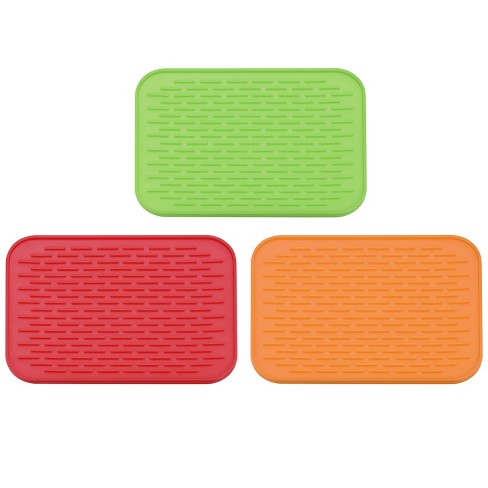 Unique Bargains Silicone Dish Drying Mat Under Sink Drain Pad Heat Resistant  Non-slipping Suitable For Kitchen Green : Target
