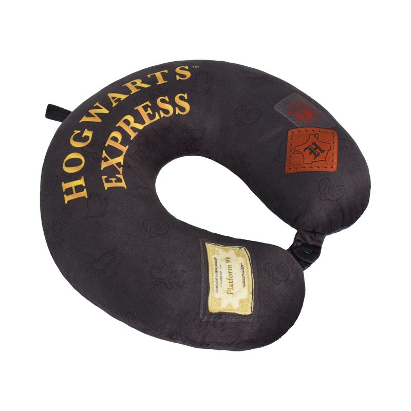 FUL Harry Potter Neck Pillow, Hogwart's Express Travel Head Pillow for Sleep in Airplane or Car, Black, 2 of 5