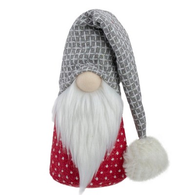 Northlight 8" Red and Gray Chubby Christmas Gnome Figure