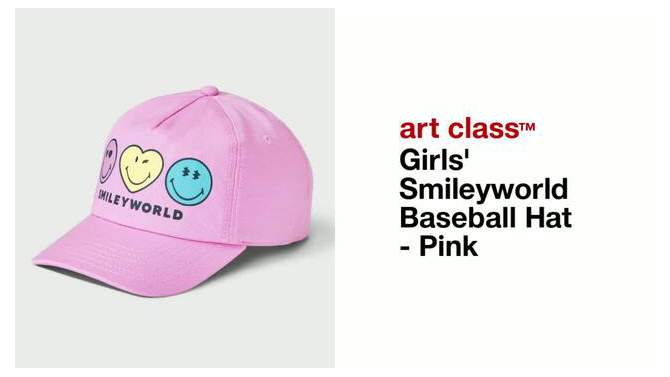 Girls&#39; Smileyworld Baseball Hat - art class&#8482; Pink, 2 of 7, play video