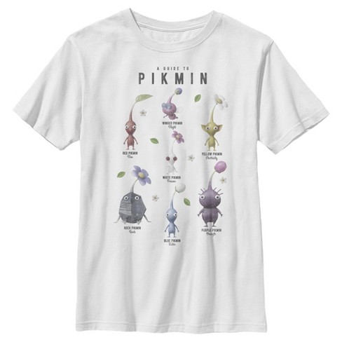 Boy's Nintendo Pikmin 3 Deluxe A Guide to Pikmin  T-Shirt - White - Large - image 1 of 4