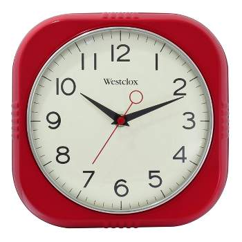 9.5" Retro Wall Clock Red - Westclox