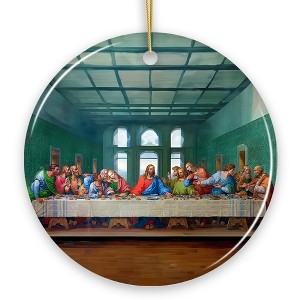 Leonardo da Vinci The Last Supper Ceramic Ornament, Famous Painting Christmas Decoration Souvenir| OrnamentallyYou - 1 of 4