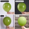 PartyWoo Balloons Olive Green Matte Sage Eucalyptus 12 Inch 50 pcs - 2 of 4