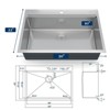 Kitchen Sink, 30 Inch Brushed Nickel Topmount Kitchen Bar Sink - 2 of 4
