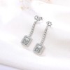 Halo Dangle Earrings for Women Sterling Silver Clear CZ Ginger Lyne Collection - 2 of 4