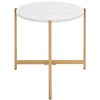 Taliyah Oval Coffee Table - White Marble/Gold - Safavieh - 4 of 4