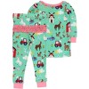 RuffleButts Toddler Girls Viscose from Bamboo Ruffle Long Sleeve Pajama Set, Signature Rear Ruffles - 2 of 4