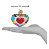 Old World Christmas Blown Glass Ornament for Christmas Tree, Faceted Heart - 3 of 4