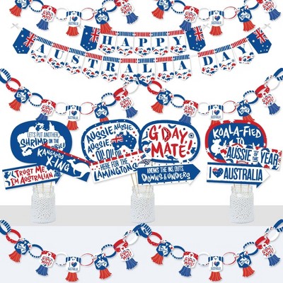 Big Dot of Happiness Australia Day - Banner and Photo Booth Decorations - G'Day Mate Aussie Party Supplies Kit - Doterrific Bundle