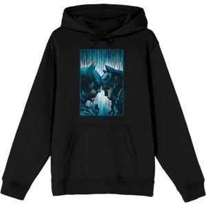 DC Comic Book Batman & Batgirl Superheroes Men's Black Graphic Print Hoodie - 1 of 1