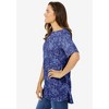 Woman Within Women's Plus Size Perfect Printed Short-Sleeve Boatneck Tunic - 4 of 4