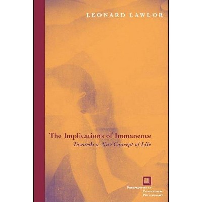 The Implications of Immanence - (Perspectives in Continental Philosophy) by  Leonard Lawlor (Paperback)