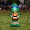 Gemmy Airblown Inflatable Big Head Leonardo w/Pumpkin Nick, 3 ft Tall, Multicolored - 2 of 4