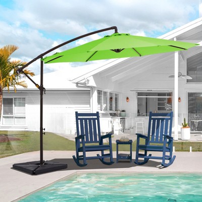 Hyleory Beeram 10FT Round Cantilever Umbrella with Counterweight