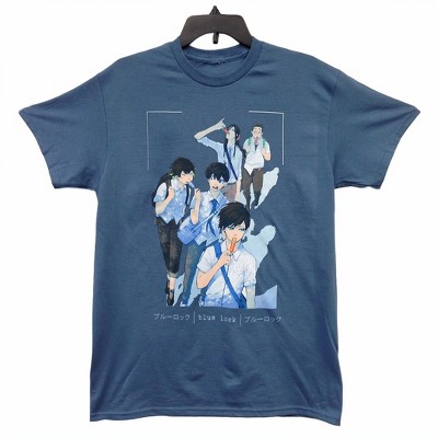 Adult Blue Lock Rin Itoshi Yoichi Isagi and Megu T-Shirt - XLarge