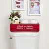 The Lakeside Collection Holiday Bathroom Countertop Storage Tray With Rotating Phrases - Red - 3 of 4