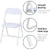 8PCS Folding Chairs with Padded Seats, White Metal Folding Chairs with Non-Slip Feet Pads Steel Guest Reception Party Conference Chairs - 4 of 4