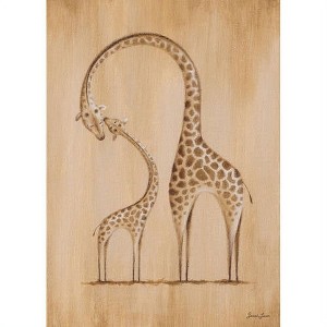 Oopsy Daisy's Safari Kisses - Giraffe Canvas Wall Art - Size 10x14 - 1 of 1