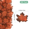 Unique Bargains Home Durable Fall-themed Silk Fabric Faux Autumn Artificial Maple Leaves 200 Pcs - 3 of 4