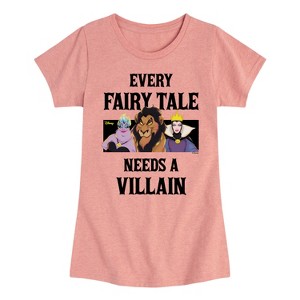 Girls' - Disney Villains - Every Fairy Tale Needs A Villain Fitted Short Sleeve Graphic T-Shirt - 1 of 4
