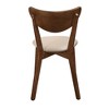 Simple Relax Set of 2 Dining Side Chairs in Beige and Chesnut - 3 of 4